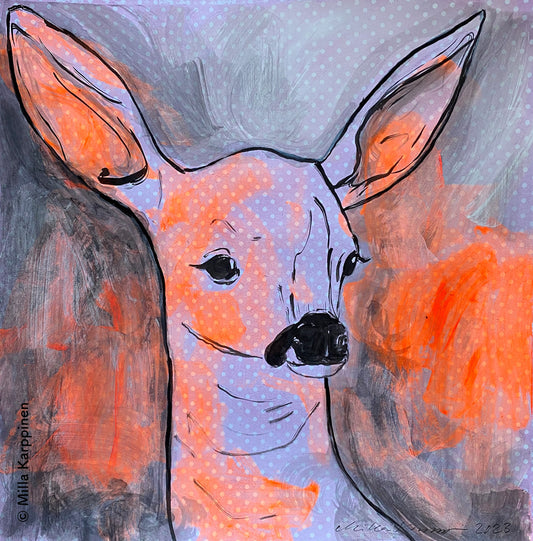 T-paita Milla Karppisen teoksella Pink baby