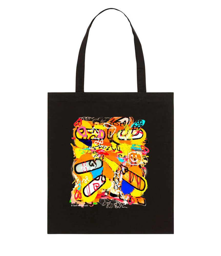 Kangaskassi Smiley musta