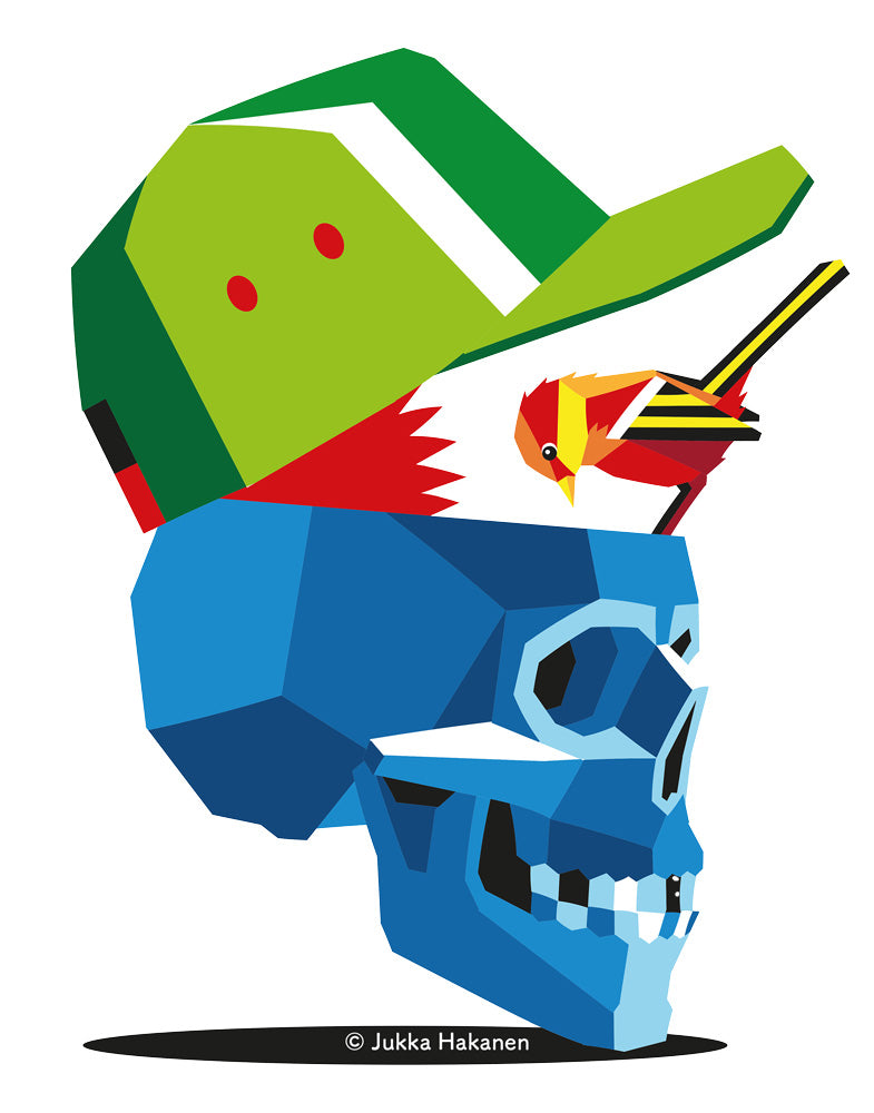 T-paita Jukka Hakasen teoksella Kukkuu