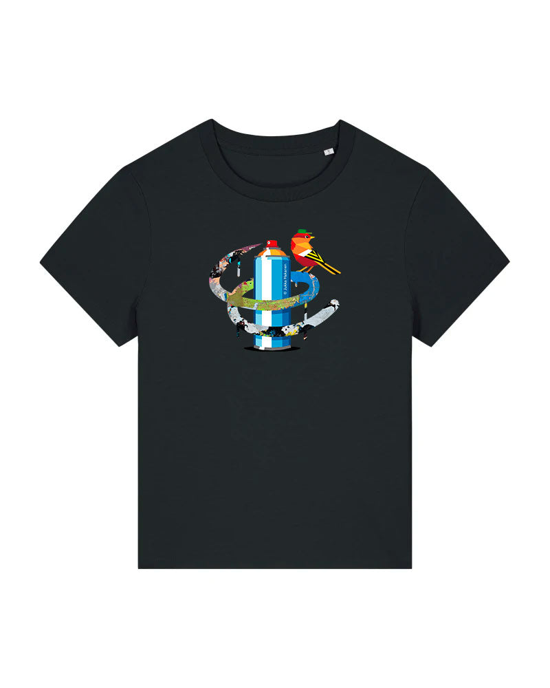 T-paita Jukka Hakasen teoksella Spray