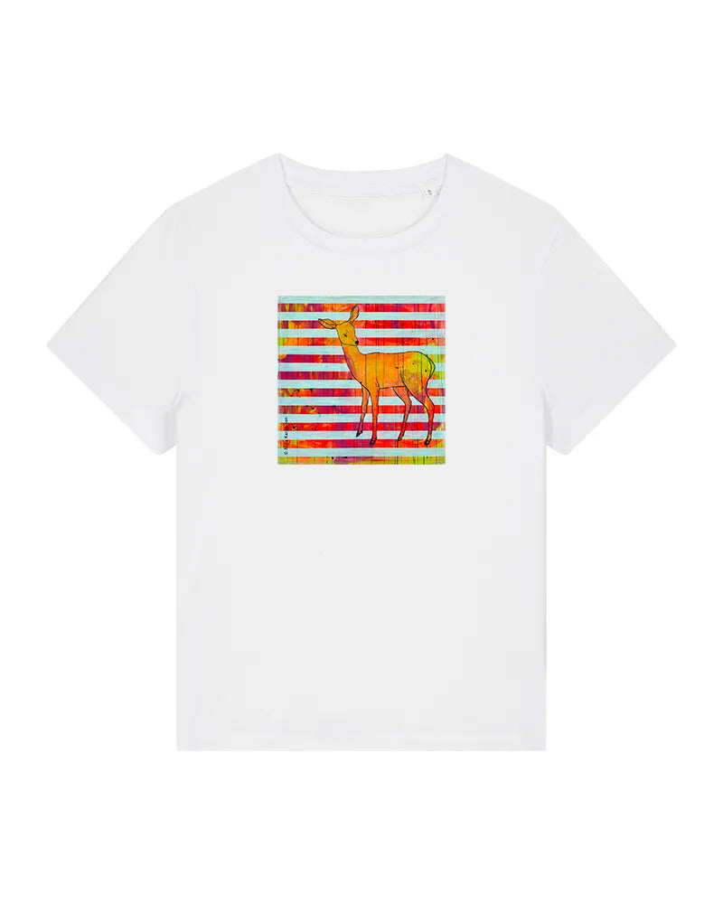 T-paita Milla Karppisen teoksella Kiinni kuvitelmiin ja odotuksiin