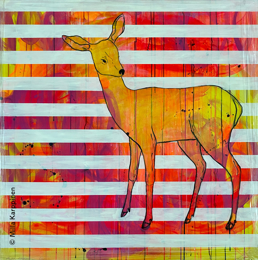 T-paita Milla Karppisen teoksella Kiinni kuvitelmiin ja odotuksiin