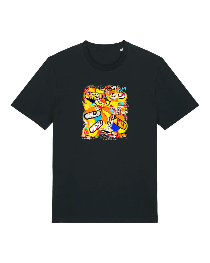 T-paita Sami Korkiakosken teoksella Smiley